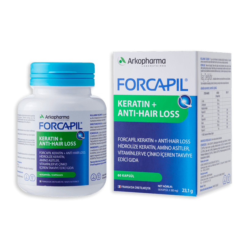 Arkopharma Forcapil Keratin & Anti Hair Loss 60 Capsules - Farmareyon