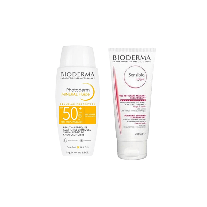 Bioderma Hassas Ciltler İçin SPF50+ ve Temizleme Jeli Seti - Farmareyon