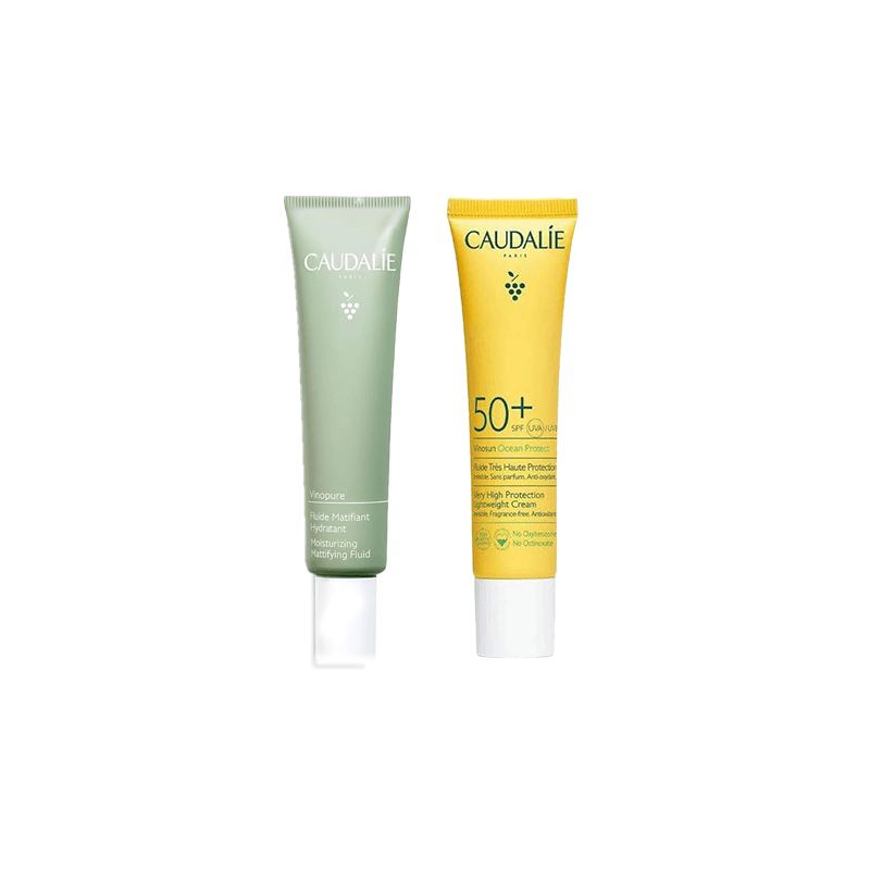 Caudalie Yağlı Ciltler İçin SPF50+ ve Nemlendirici Krem Seti - Farmareyon