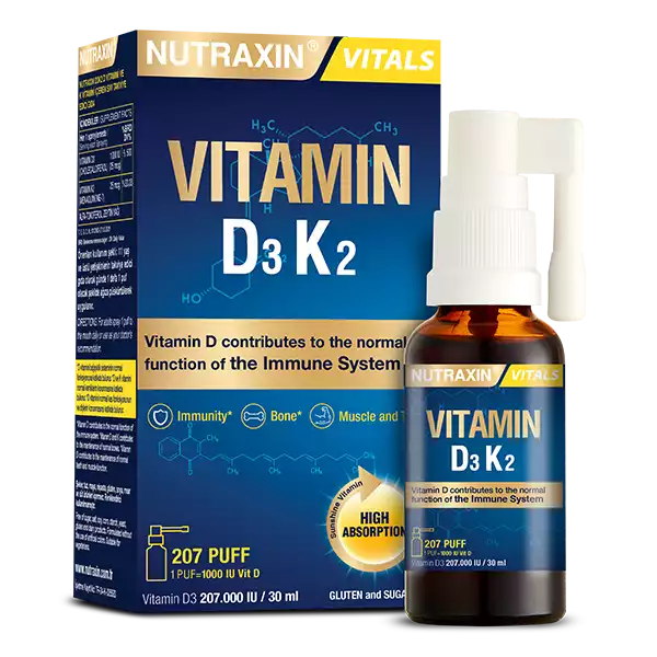 Nutraxin Vitamin D3K2 Takviye Edici Gıda 30 ml