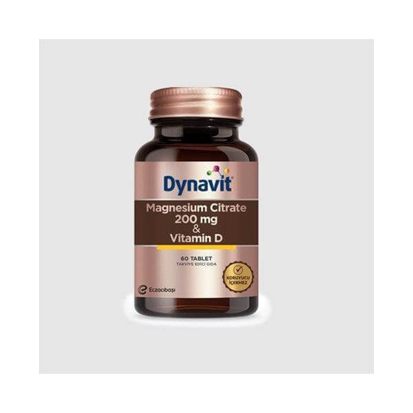 Dynavit Magnesium Sitrat + Vitamin D 60 Tablet - Farmareyon