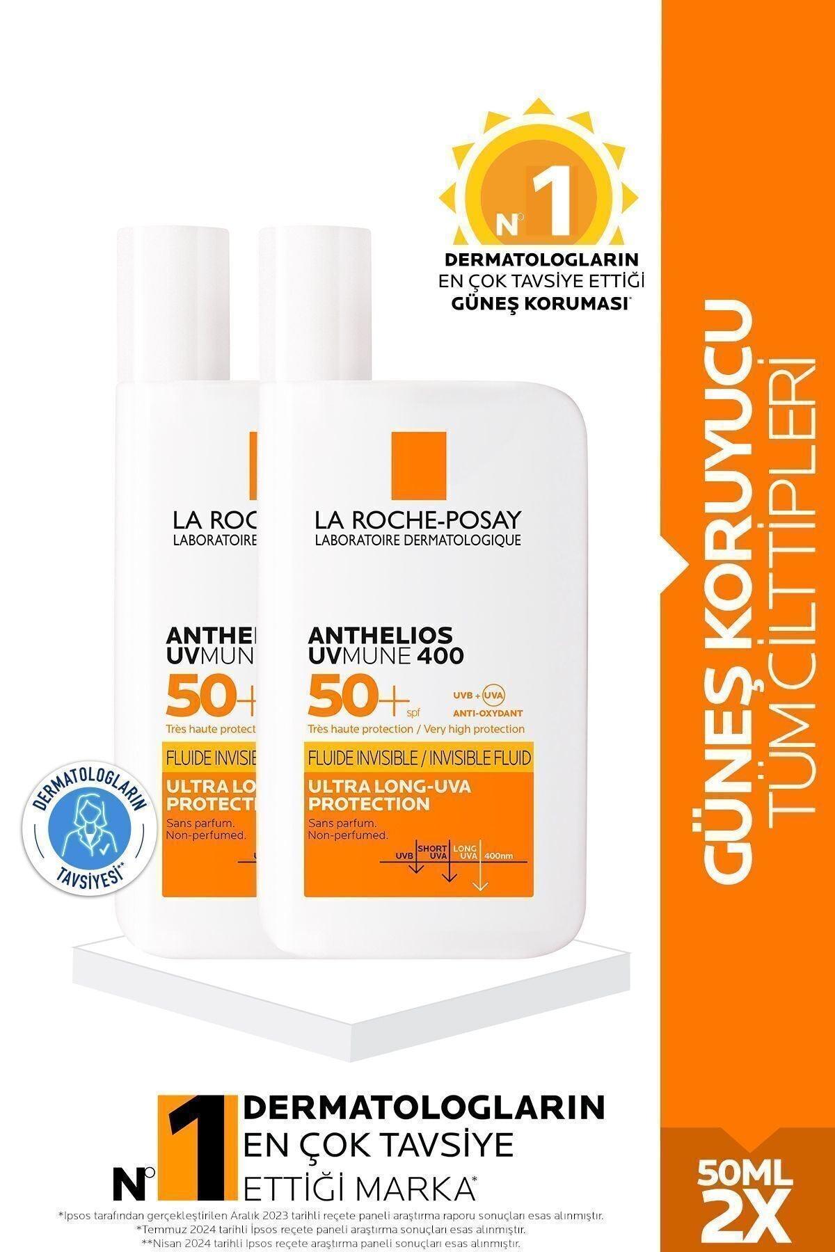 La Roche Posay Anthelios UVMune 400 Invisible Fluid SPF50+ 2 Adet Kampanya - Farmareyon