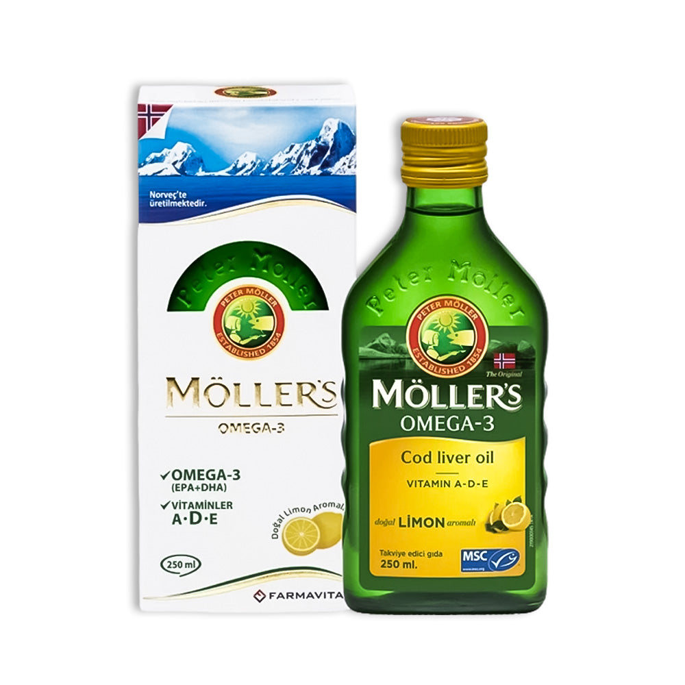 Möller's Limon Aromalı Balık Yağı Şurubu 250 ml - Farmareyon