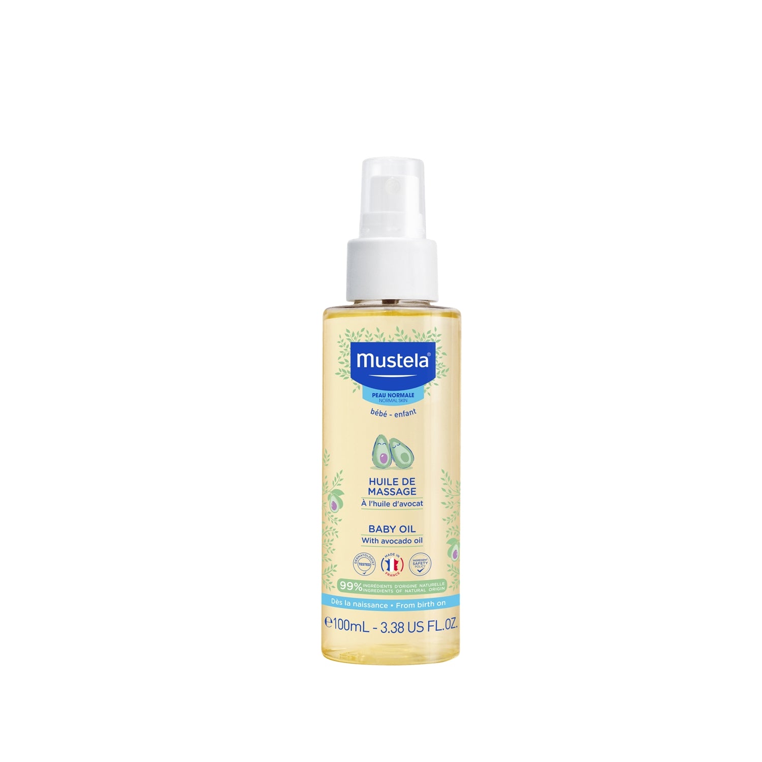 Mustela Avokado yağı içeren bebek masaj yağı 100 ml - Farmareyon