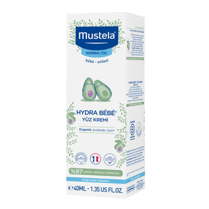 Mustela Hydra Bebe Organik Avokadolu Bebek Yüz Kremi 40 ml - Farmareyon