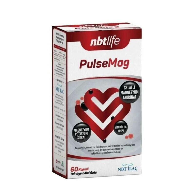 NbtLife PulseMag Magnezyum İçeren Takviye Edici Gıda 60 Kapsül - Farmareyon