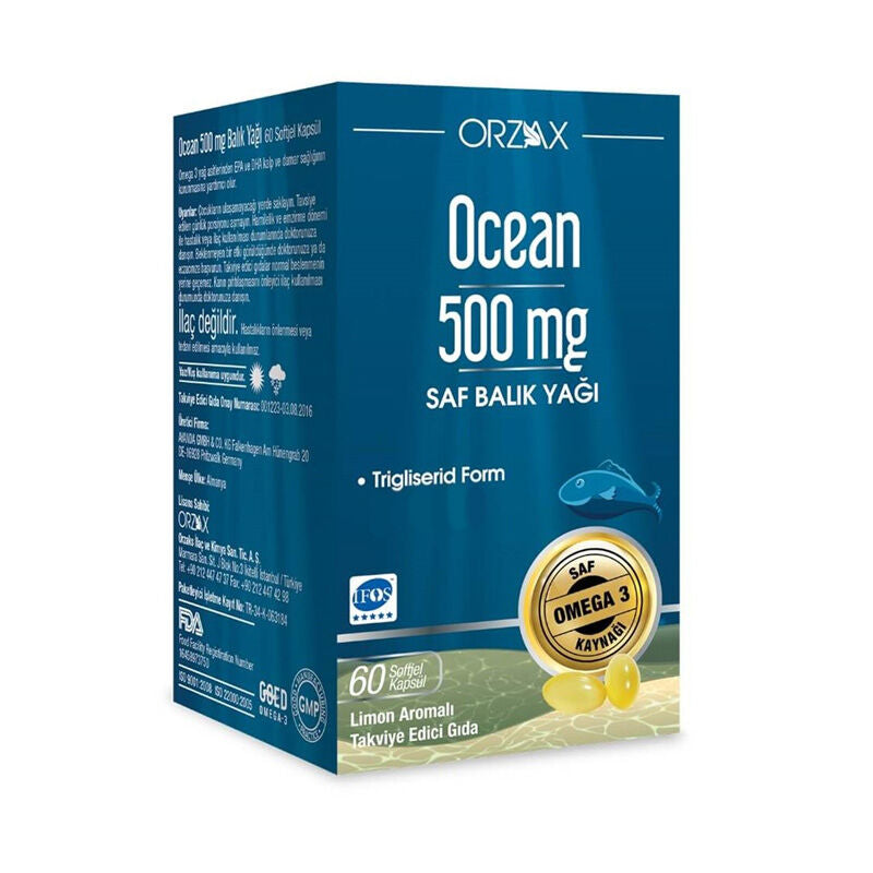 Ocean 500 Mg Saf Balık Yağı 60 Kapsül - Farmareyon