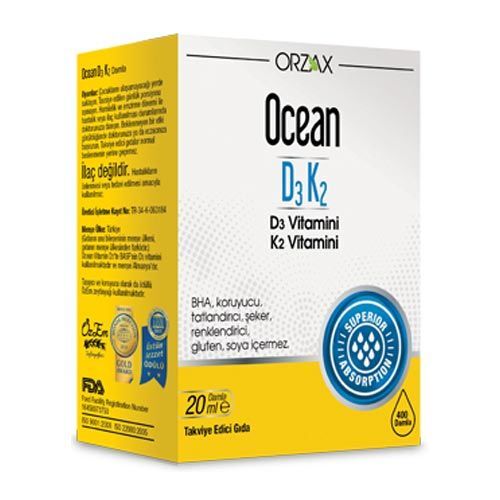 Ocean D3K2 20 ml Damla / 400 doz - Farmareyon