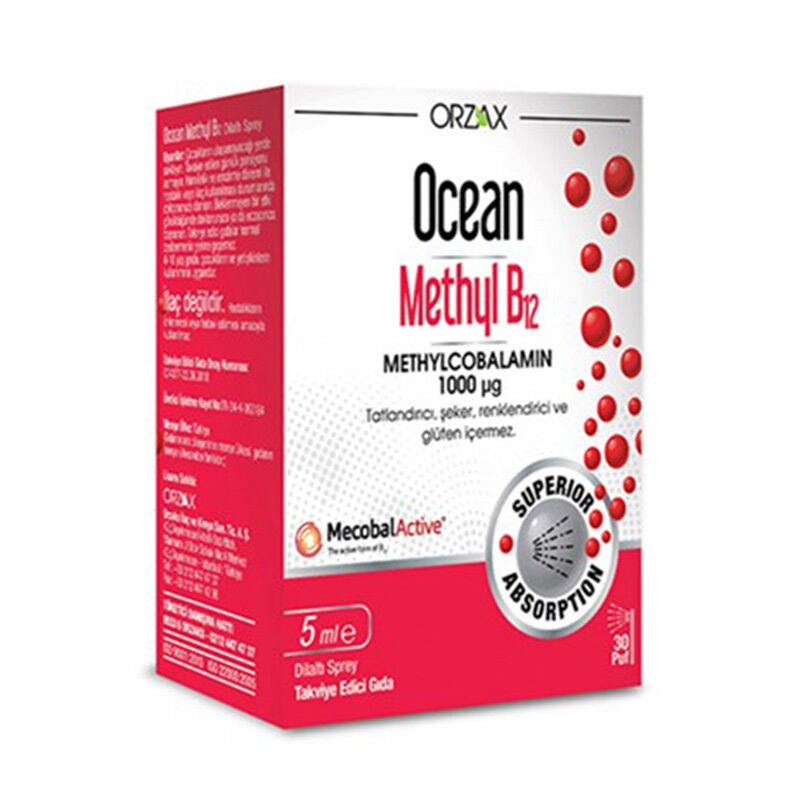 Ocean Methyl B12 1000 µg 5 ml Dilaltı Sprey / 30 doz - Farmareyon