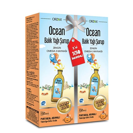 Ocean Omega 3 Portakal Aromalı Şurup 2. si %50 indirimli - Farmareyon