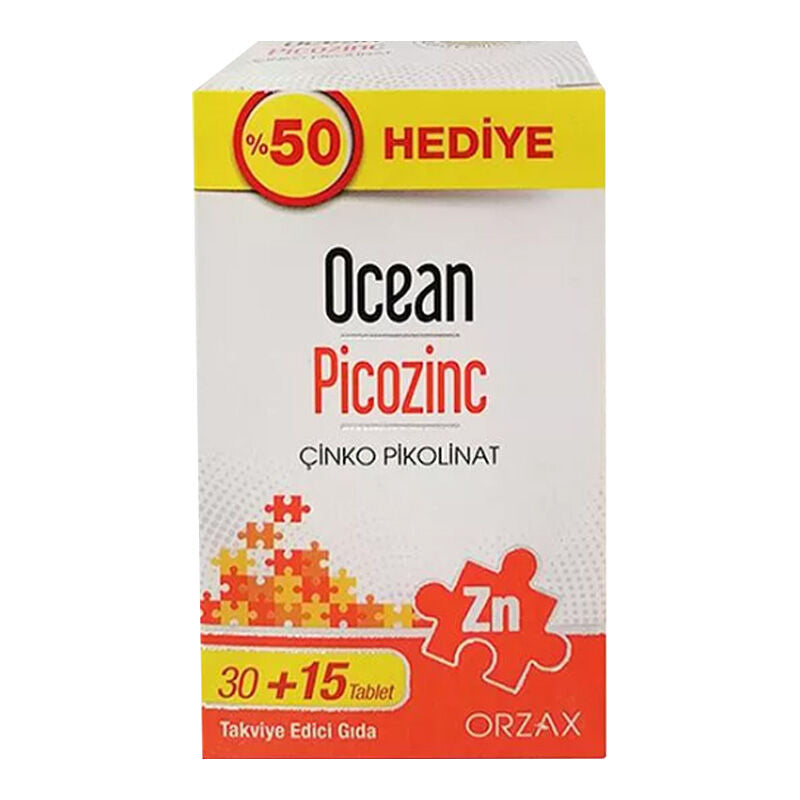 Ocean Picozinc Takviye Edici Gıda 45 Tablet - Farmareyon