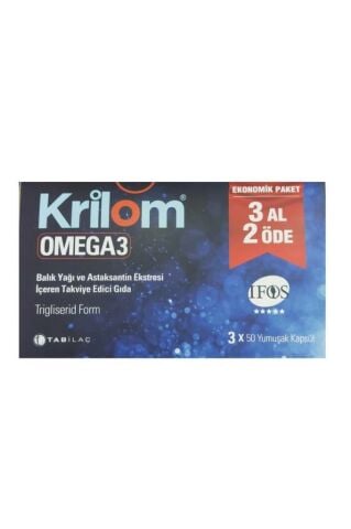 Tab İlaç Krilom Omega 3 1000 mg 50 Kapsül