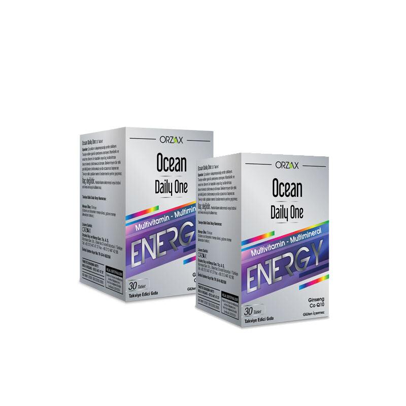 Orzax Ocean Daily One Energy 30 Tablet - Takviye Edici Gıda | 1 ALANA 1 BEDAVA - Farmareyon