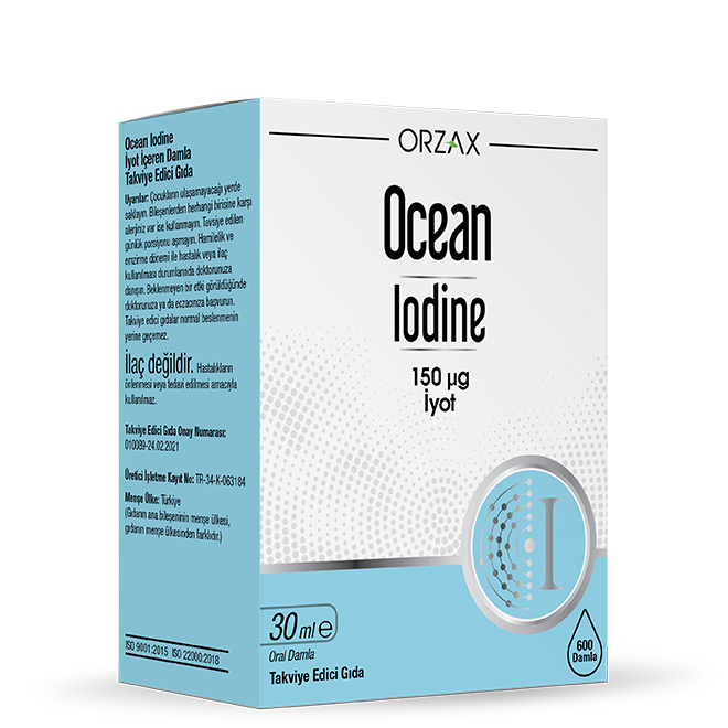 Orzax Ocean Iodine 150 μg İyot Takviye Edici Gıda 30 ml - Farmareyon