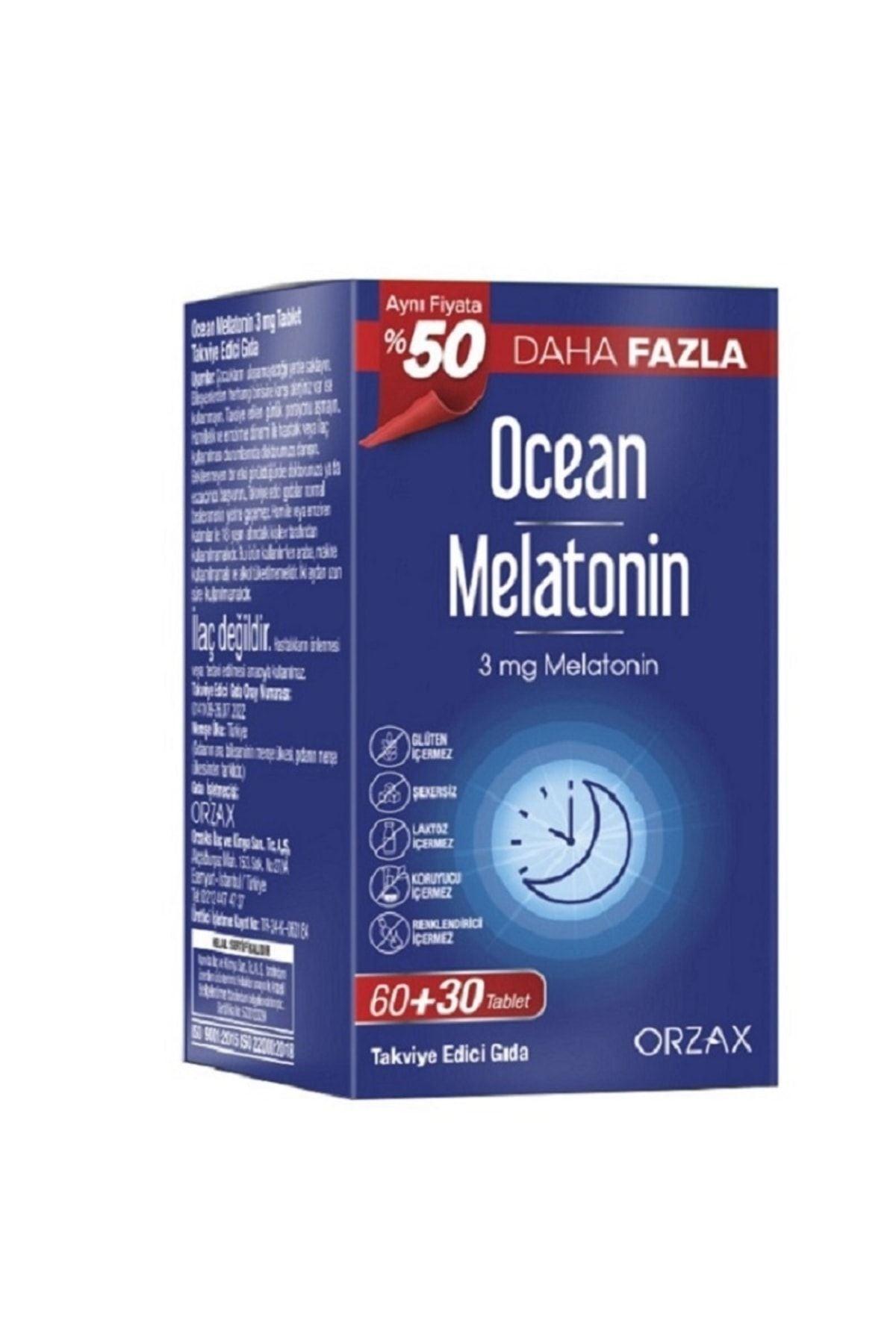 Orzax Ocean Melatonin Takviye Edici Gıda 60+30 Tablet - Farmareyon