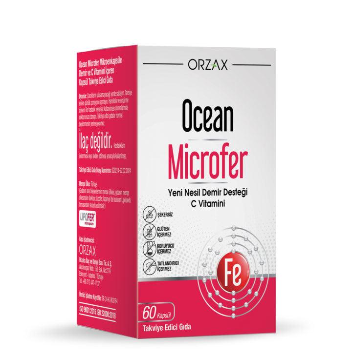 Orzax Ocean Microfer Demir ve C Vitamini 60 Kapsül - Farmareyon