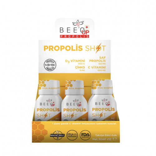 Beeo Up Propolis Çinko D3+C Vitamini Shot 50 ml 12 Shot