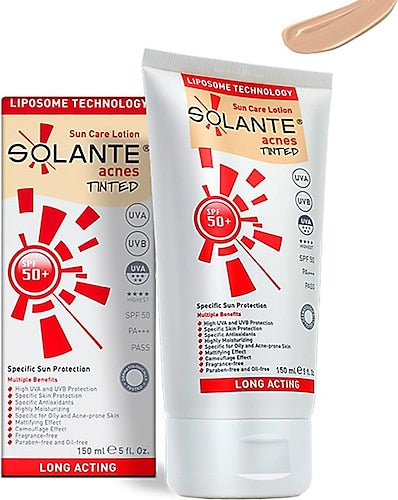 Solante acnes tinted SPF 50+ Losyon 150 ml - Farmareyon