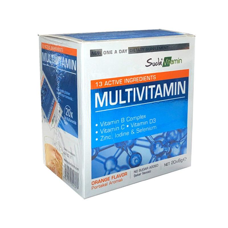 Suda Vitamin Multivitamin Takviye Edici Gıda 6 g x 20 Adet Saşe - Farmareyon