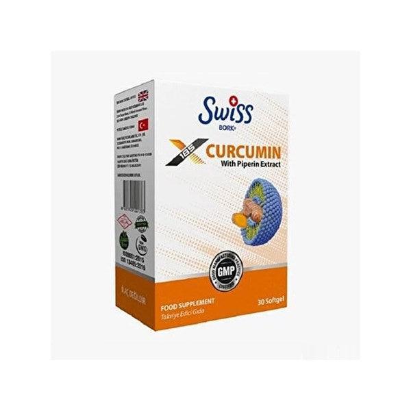 Swiss Bork Curcumin With Piperin 30 Softgel - Farmareyon