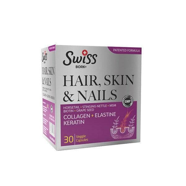 Swiss Bork Hair Skin Nail 30 Veggie Kapsül - Farmareyon