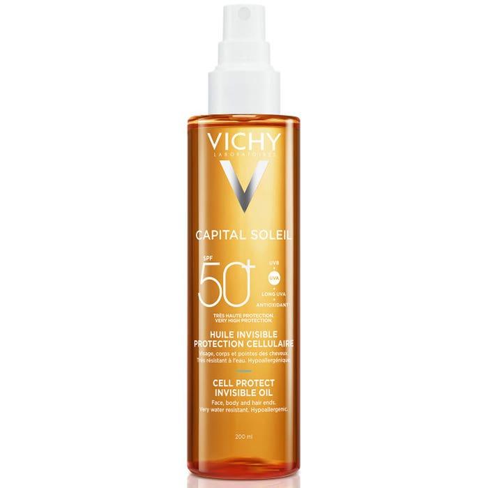 Vichy Capital Soleil Cell Protect İnvisible Güneş Koruyucu Yağ SPF 50+ 200 ml - Farmareyon