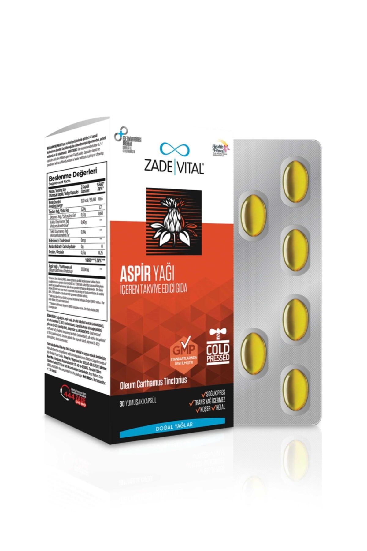 Zade Vital Aspir Yağı 30 Yumuşak Kapsül - Farmareyon