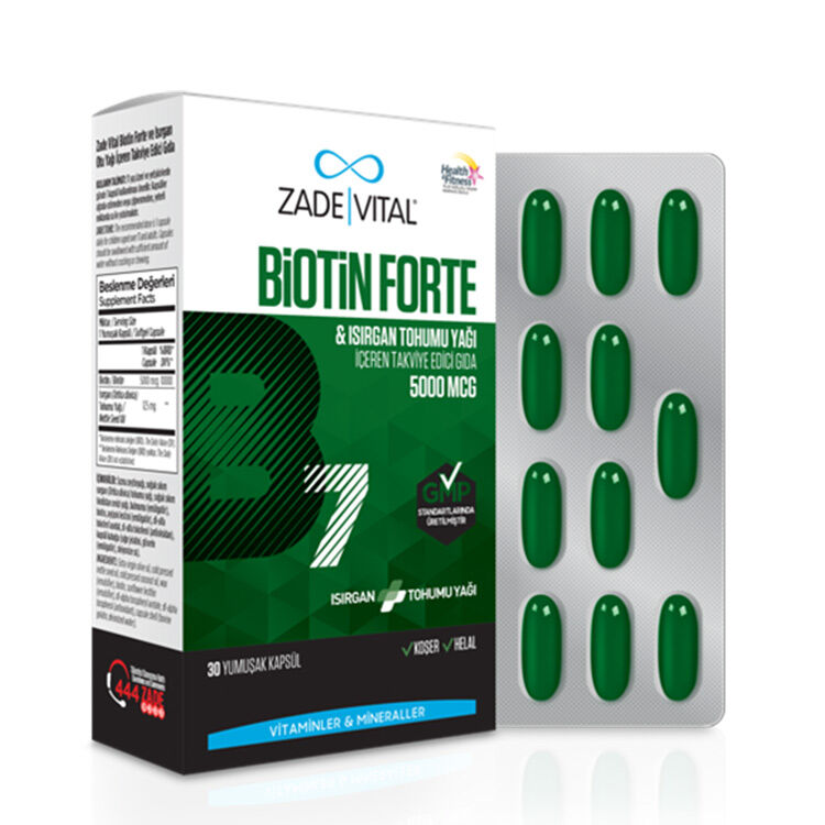 Zade Vital Biotin Forte 30 Kapsül - Farmareyon