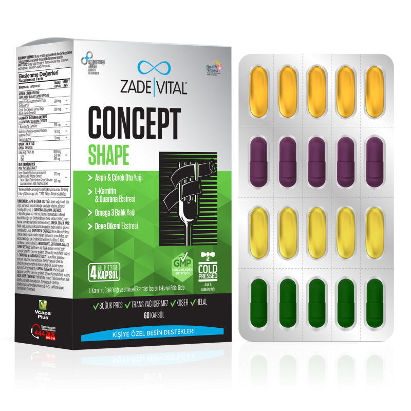 Zade Vital Concept Shape 60 Kapsül - Farmareyon