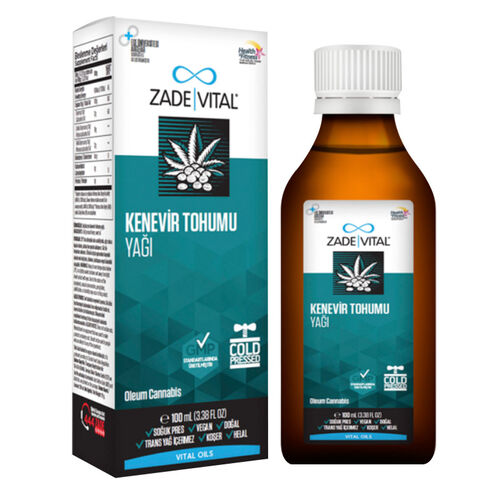 Zade Vital Kenevir Yağı 150ml Cam Şişe - Farmareyon