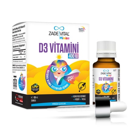 Zade Vital mı̇nı̇za 400 IU Vitamin D3 Damla 20 ml - Farmareyon