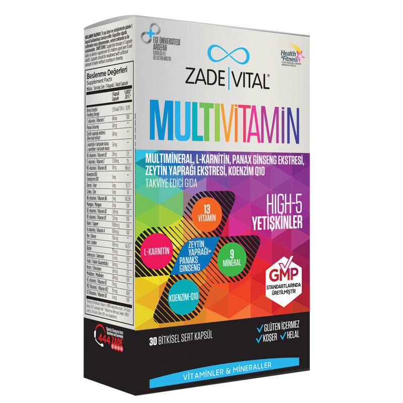 Zade Vital Multivitamin 30 Softjel Kapsül - Farmareyon