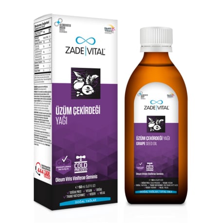 Zade Vital Üzüm Çekirdeği Yağı 150ml Cam Şişe - Farmareyon