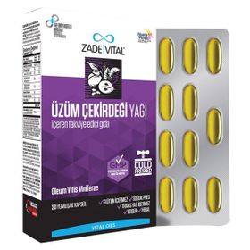 Zade Vital Üzüm Çekirdeği Yağı 500mg 30 Yumuşak Kapsül - Farmareyon