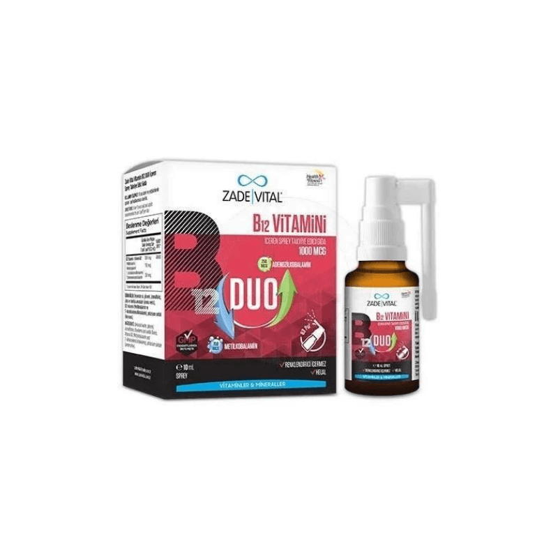 Zade Vital Vitamin B12 Duo 1000 Mcg Sprey 10 ml - Farmareyon