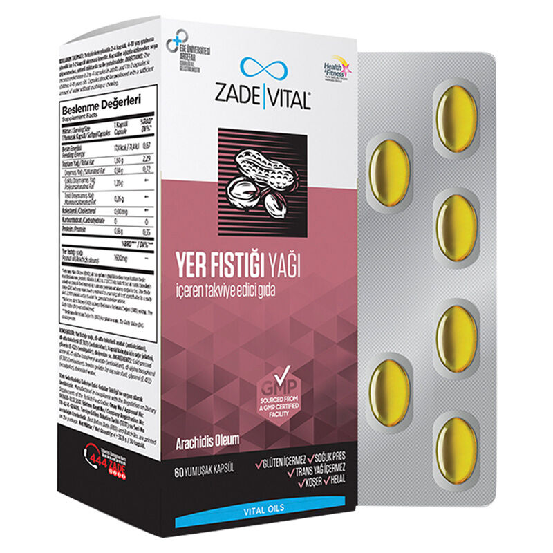 Zade Vital Yer Fıstığı Yağı 800 Mg 60 Yumuşak Kapsül - Farmareyon