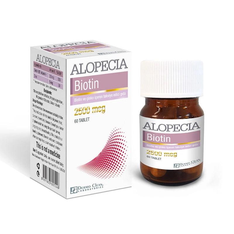 Alopecia Biotin 2500 mcg 60 Tablet - Farmareyon