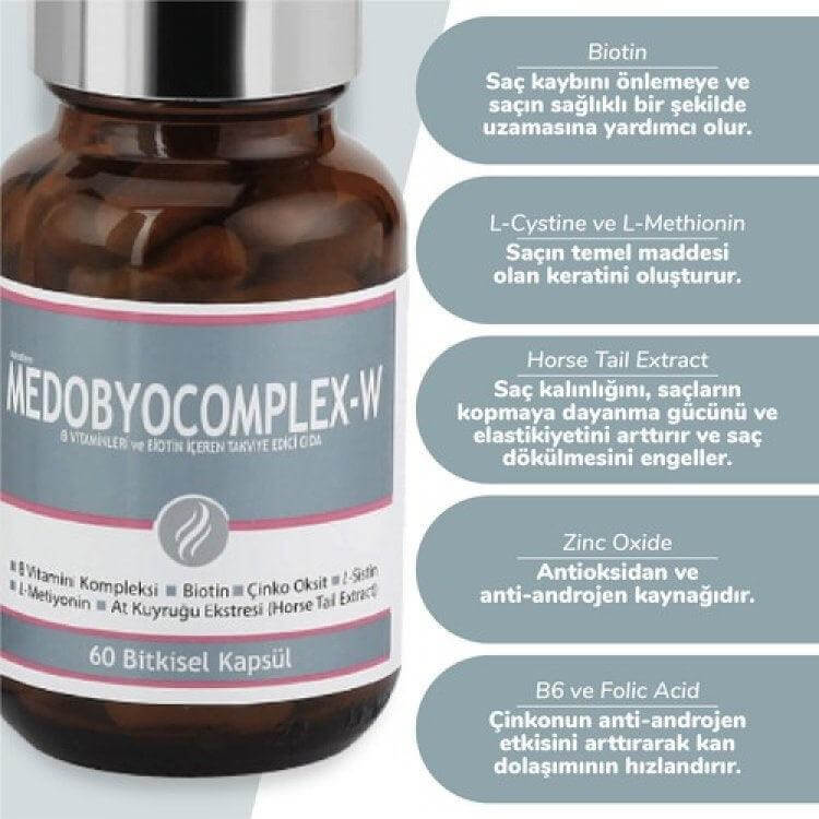 Medobiocomplex-K 60 Kapsül (Kadın) & Hediye Biotin Şampuanı 200 ml Kadın - Farmareyon