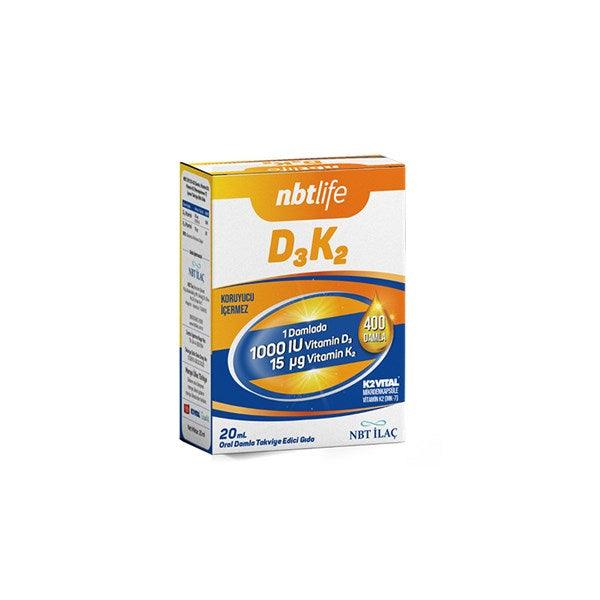 NbtLife D3K2 Vitamin 20 ml Oral Damla - Farmareyon