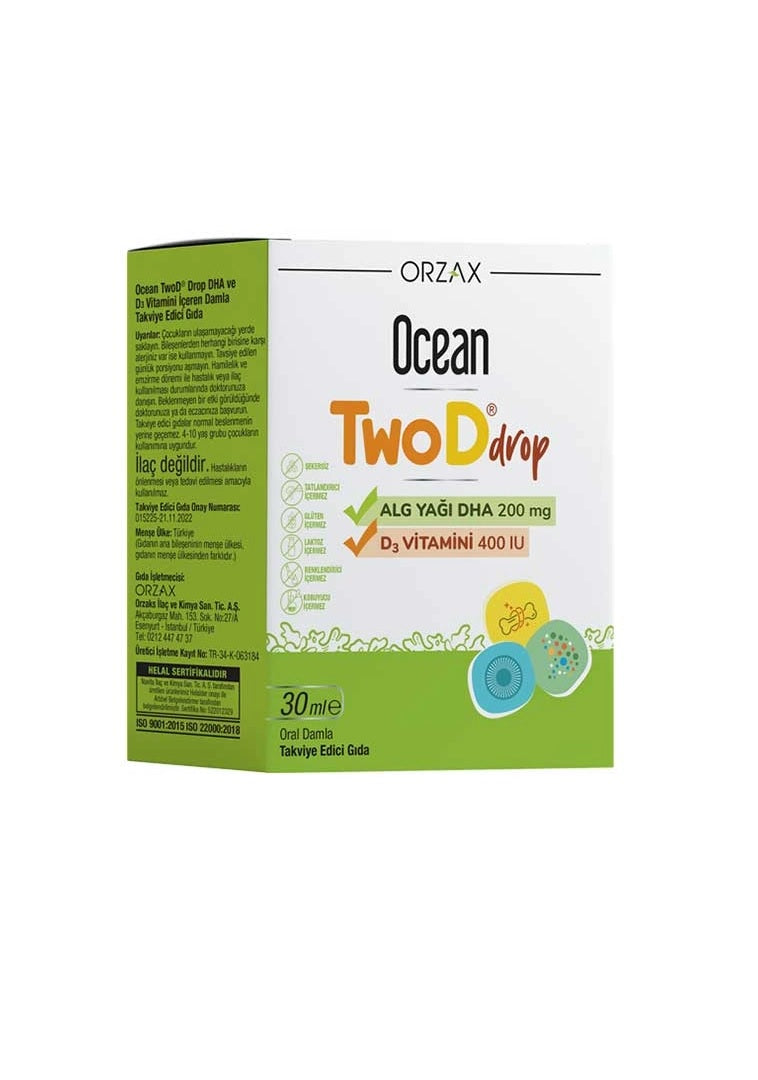 Ocean TwoD Drop D3 Vitamini 400 ıu 30 ml - Farmareyon