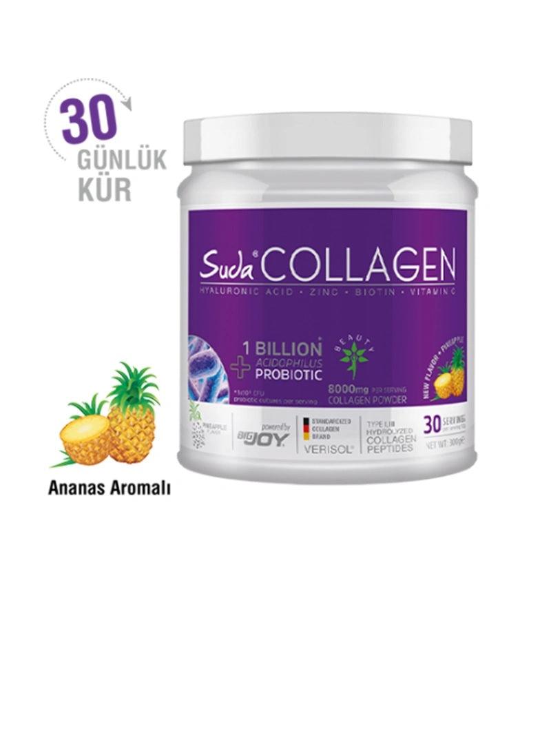 Suda Collagen + Probiyotik Ananas Aromalı Takviye Edici Gıda 300 gr - Farmareyon