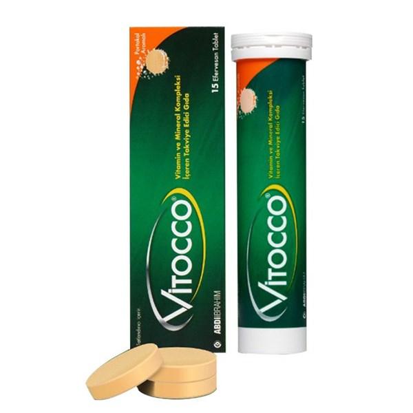 Vitocco Vitamin Mineral İçeren Takviye Edici Gıda 15 Efervesan Tablet - Farmareyon