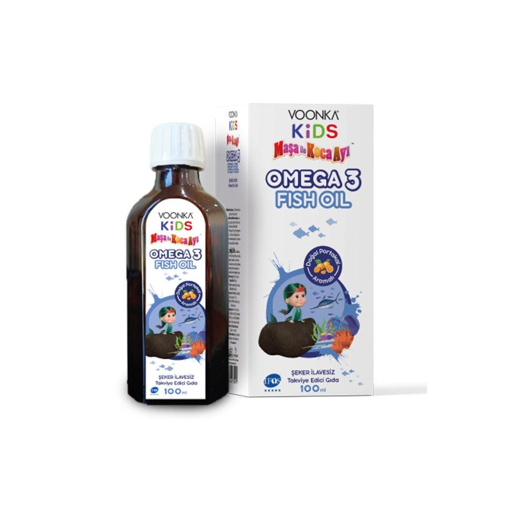 Voonka Kids Omega3 Fish Oil Maşa ve Koca Ayı 100 ml - Farmareyon