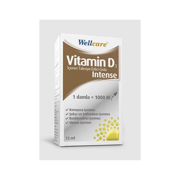 Wellcare Vitamin D3 Intense 1000 IU Sprey 12 ml - Farmareyon