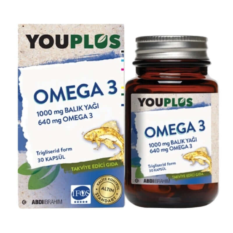 YouPlus Daily 1000 mg Omega-3 30 Kapsül - Farmareyon